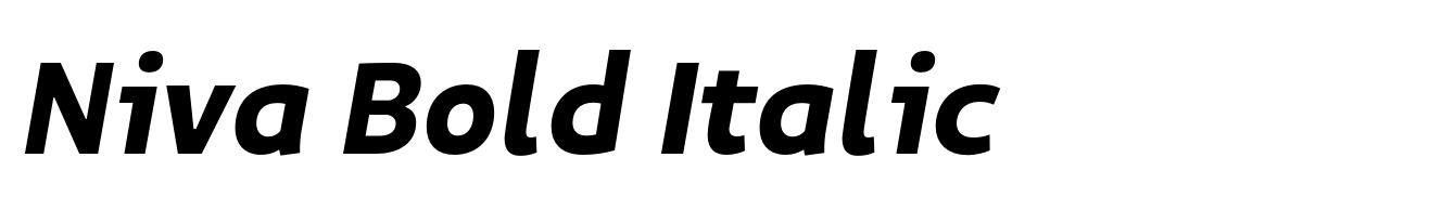 Niva Bold Italic